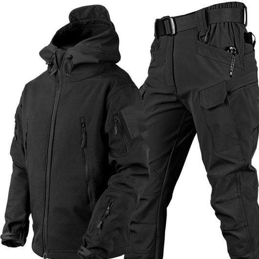 Traje Térmico Táctico Shark Skin Camuflaje Militar - Chaqueta Soft Shell Gruesa Talla Grande - Image 3