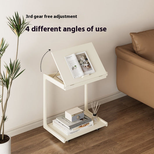 Mesa Auxiliar de Madera Maciza con Almacenamiento Removible - Image 4