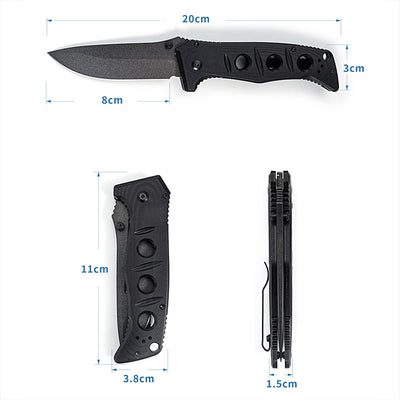 Cuchillo Plegable Táctico D2 con Mango G10 y Soporte de Espalda - Image 3
