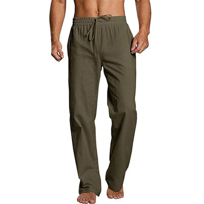 Pantalones Holgados de Algodón y Lino con Cintura Elástica - Image 15