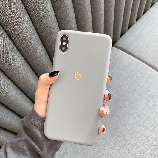 Funda Protectora de Silicona Suave - Diseño Minimalista Love - Image 6