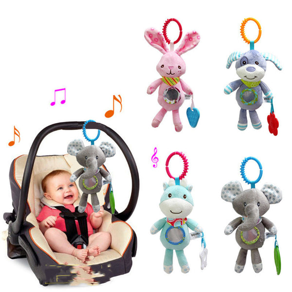 Campana Colgante Suave para Cuna de Bebé con Sonajero y Tela Peluche