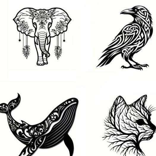 Decoración de Jardín en Hierro Forjado - Siluetas de Animales para Exteriores