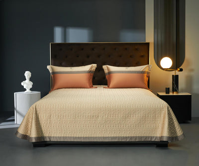 Juego de Cama Algodón Pima 160 Hilos con Bloques de Color y Bordado - Image 37