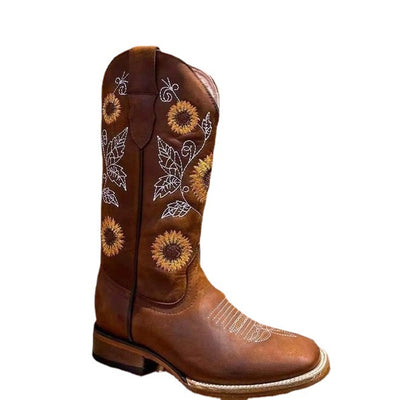 Botas Martin Bordadas con Girasol - Estilo Fashion - Image 8