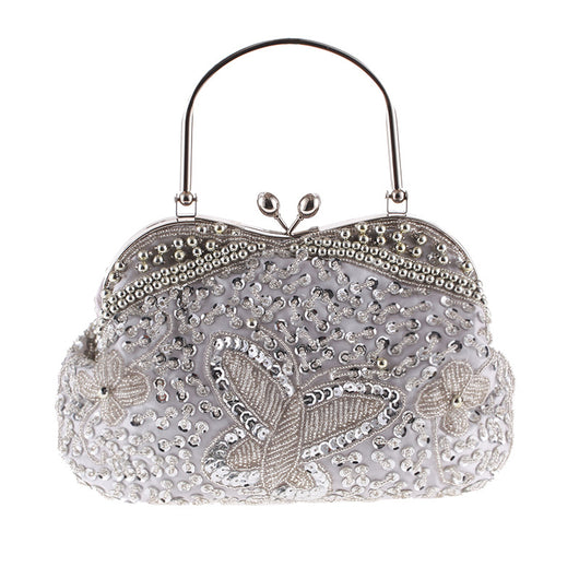 Bolso de Noche Artesanal con Bordado de Cuentas Estilo Clásico - Image 6
