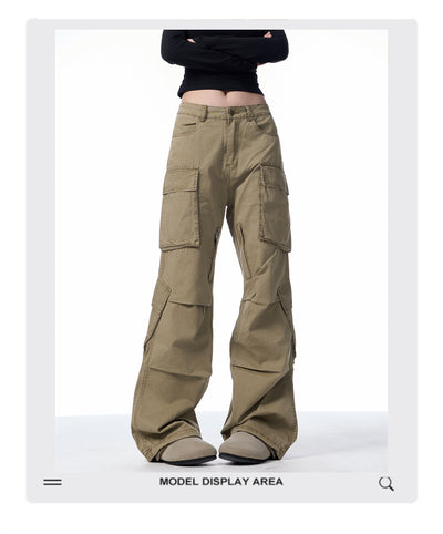 Pantalones Cargo Retro Sueltos con Múltiples Bolsillos - Image 11