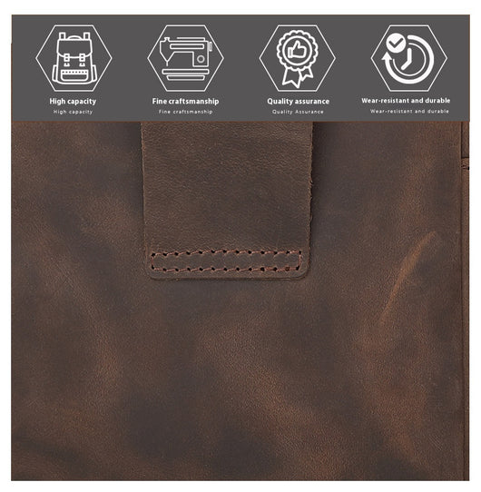 Bolsa Crossbody de Cuero para Teléfono y Accesorios - Diseño Asimétrico para Hombre - Image 12