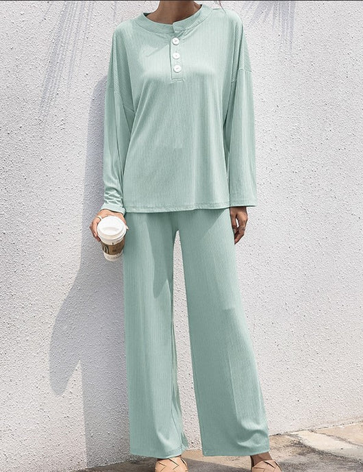 Conjunto Ejecutivo Mujer: Camisa Cuello Alto Manga Larga + Pantalón Recto - Image 7