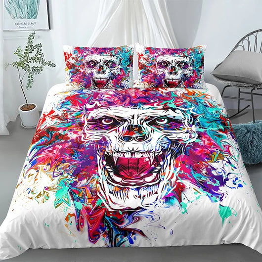 Juego de Edredón Gótico con Estampado de Calaveras - Image 8