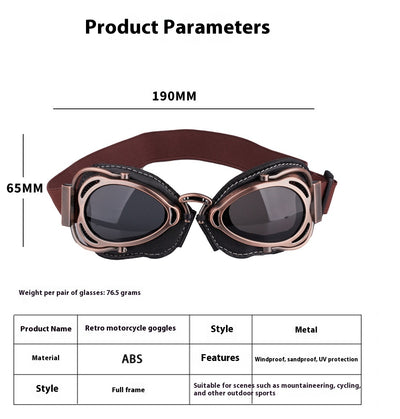 Gafas Protectoras Retro para Motocicleta - Estilo Piloto Harley con Protección Reflectante - Image 25