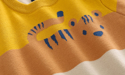 Suéter Jacquard Doble Capa con Diseño Cartoon Abstracto para Niños - Image 15