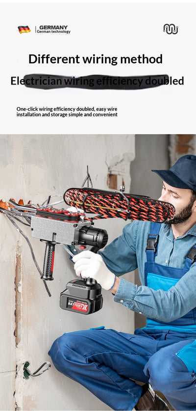 Máquina Enhebrador de Cable Automática Brushless con Batería de Litio para Electricistas - Image 20