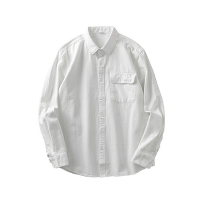 Camisa Blanca de Algodón Premium para Hombre con Bolsillos - Image 5