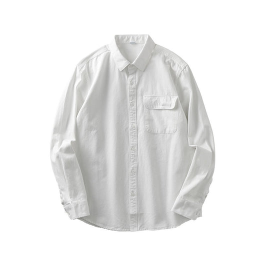 Camisa Blanca de Algodón Premium para Hombre con Bolsillos - Image 5