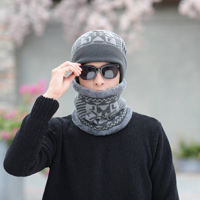 Conjunto de Gorro y Babero de Lana Térmica para Invierno - Image 9