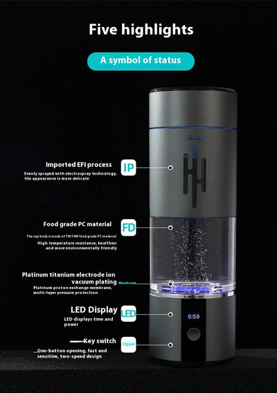Vaso Generador de Agua Hidrogenada con Separación Electrolítica - Image 11