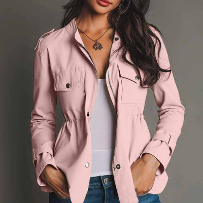 Chaqueta Cortavientos Entallada con Bolsillos para Mujer - Image 4