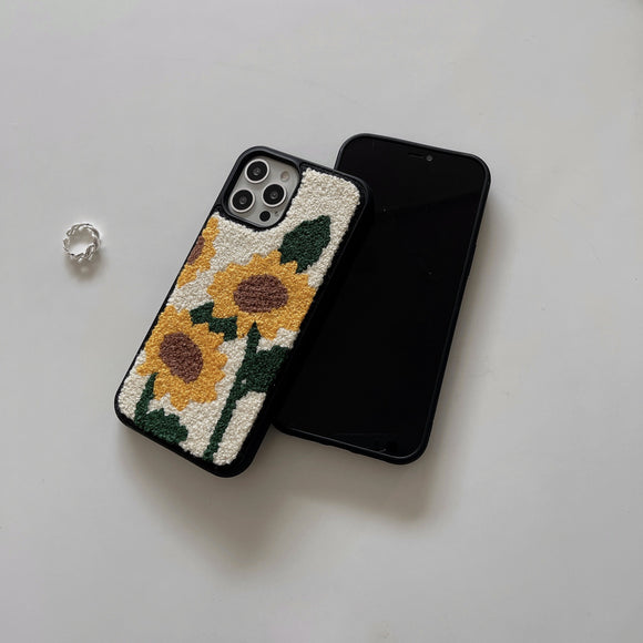 Funda Protectora Girasol Peluche para Celular