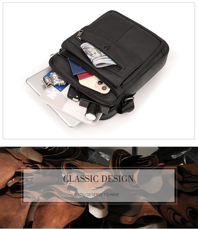 Mochila de Cuero Genuino para Hombre - Diseño Crossover Moderno - Image 18
