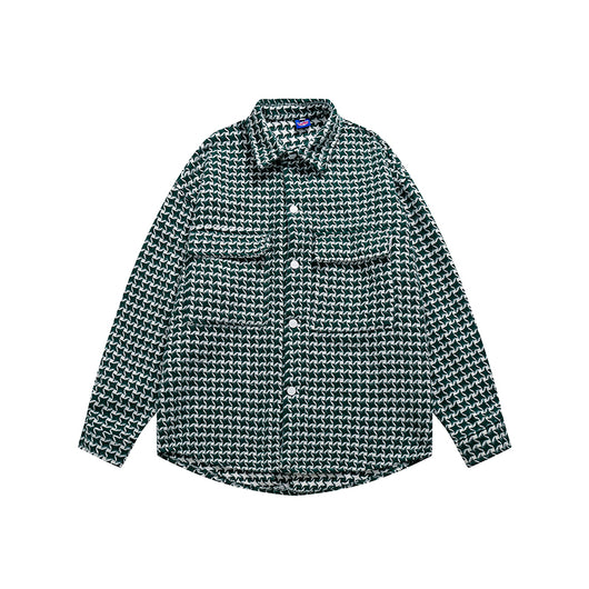 Camisa Cuadros Pájaro Americano - Abrigo Holgado y Versátil - Image 7