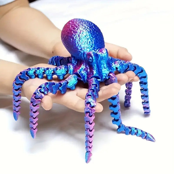 Pulpo Articulado con Impresión Adorable - Juguete Flexible