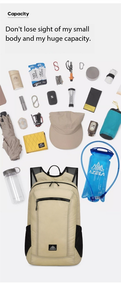 Mochila de Senderismo Ligera AZELA, Blanca para Viajes al Aire Libre con Múltiples Bolsillos y Correas Transpirables - Image 18