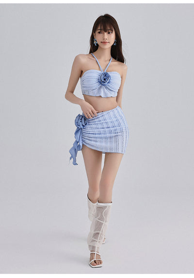 Traje de Baño Mujer Tres Piezas Dividido con Cobertura Abdominal - Image 9
