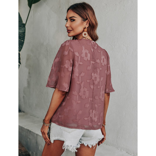 Blusa Suelta con Estampado en Chifón - Image 17
