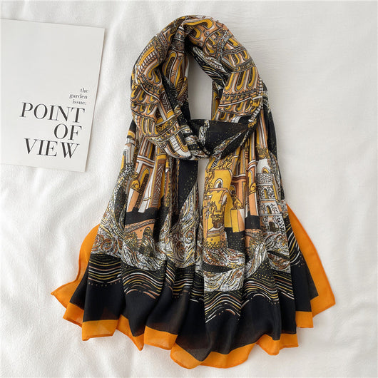 Chal Ligero de Algodón y Lino para Mujer - Abrigo Versátil Otoño e Invierno - Image 8