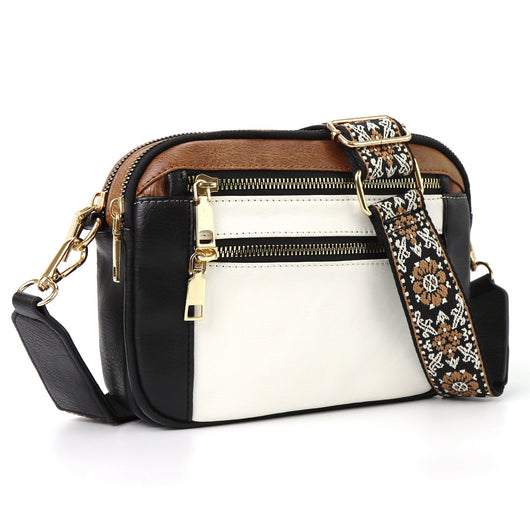 Bolsa Crossbody Multiusos con Diseño Vaca y Cierre de Cremallera - Image 7