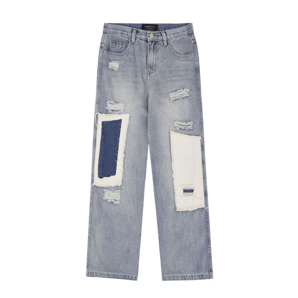 Jeans Rectos de Corte Americano con Detalles Desgastados - Image 7