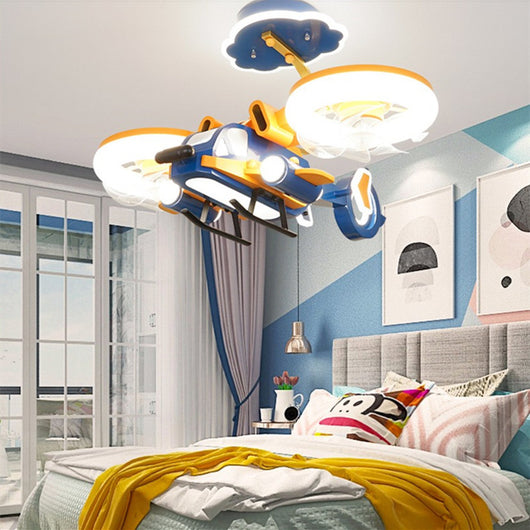 Lámpara Ventilador Inteligente para Dormitorio Grande - Fighter Boy