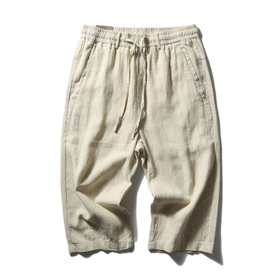 Pantalones Capri de Lino y Algodón Transpirables - Estilo Casual - Image 5