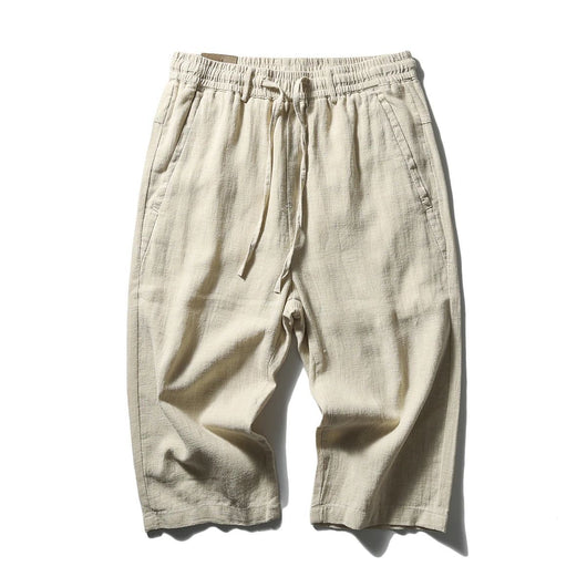 Pantalones Capri de Lino y Algodón Transpirables - Estilo Casual - Image 5
