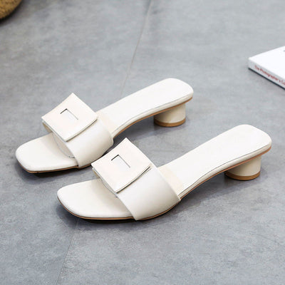 Sandalias con Hebilla Cuadrada Gruesa Versátil - Image 8