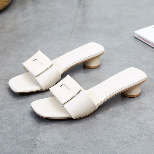 Sandalias con Hebilla Cuadrada Gruesa Versátil - Image 8