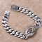 Pulsera de Plata 925 Ojo de Dios con Fénix Vintage y Cruz - Diseño Punk Masculino