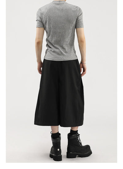 Pantalones Cortos de Vestir con Pliegues y Caída Ancha para Hombre - Image 23