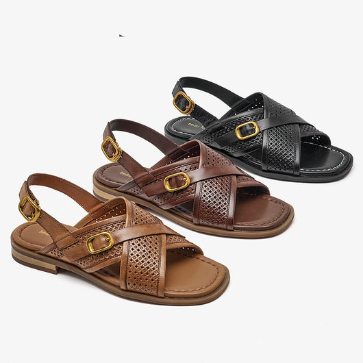 Sandalias Planas con Tiras Cruzadas - Comodidad y Estilo para el Verano - Image 9