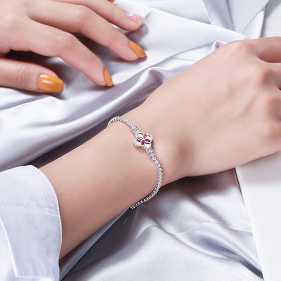 Pulsera de Plata Esterlina con Botón Giratorio Apilable - Image 3