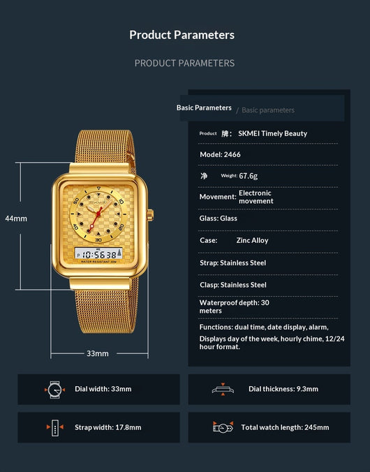 Reloj Empresarial Multifunción con Tecnología Electrónica para Hombre - Image 16