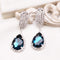 Crystal drop earrings Azul C