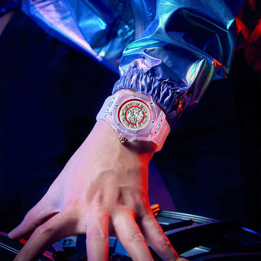 Reloj Automático Mecánico para Hombre Resistente al Agua con Esfera Transparente - Image 2