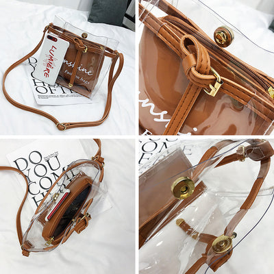 Bolsa Transparente con Estampado de Letras y Diseño Materno - Image 3