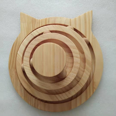 Juguete Interactivo de Tres Niveles para Gatos con Bolas de Madera - Image 10