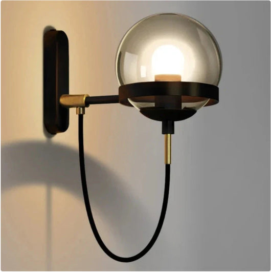 Lámpara de Pared Esfera de Vidrio Estilo Retro para Hoteles y Dormitorios - Image 11