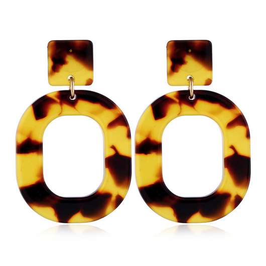 Aretes de Acrílico Estampado Leopardo - Image 34