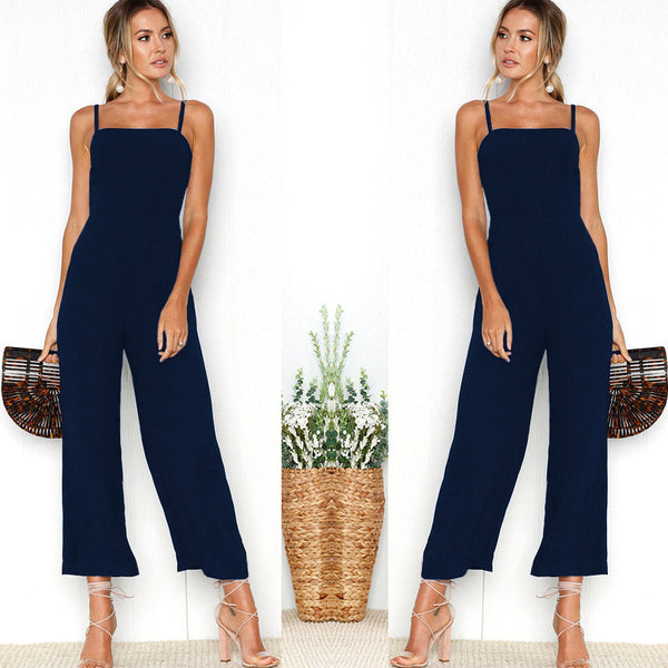 Jumpsuit Ajustado con Tirantes y Cierre Frontal para Mujer