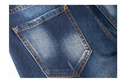 Pantalones Rectos Largos para Hombre con Detalles Deshilachados en Blanco - Image 14